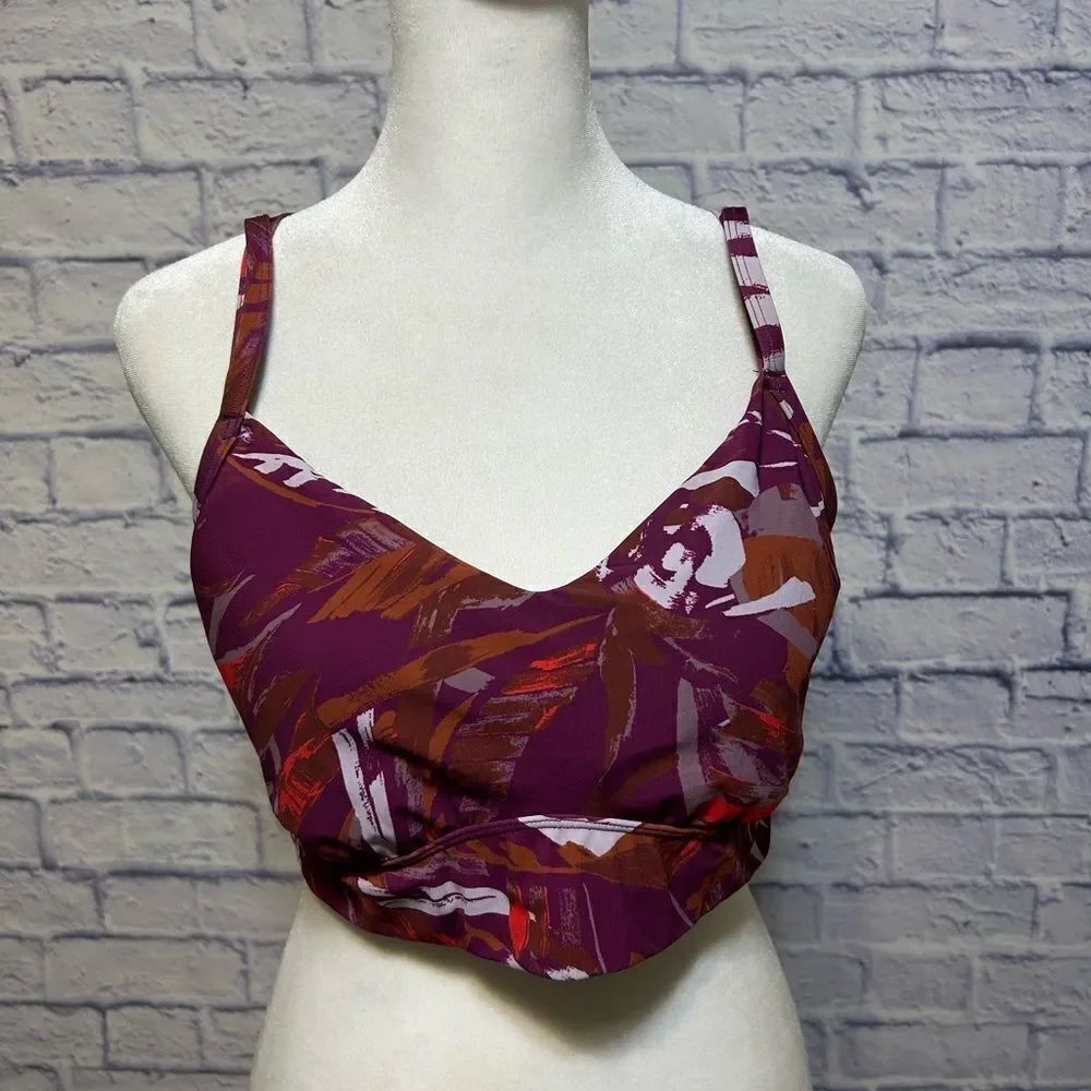 ALL IN MOTION Strappy Padded Sports Bra Criss Cross Back Women Size XL
